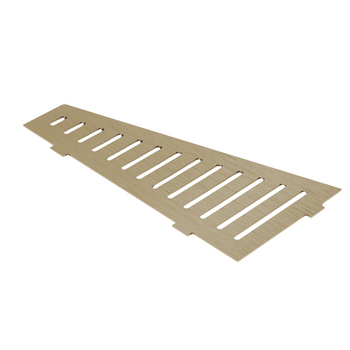 Narożna półka prysznicowa fugowa trapez, złota szczotkowana