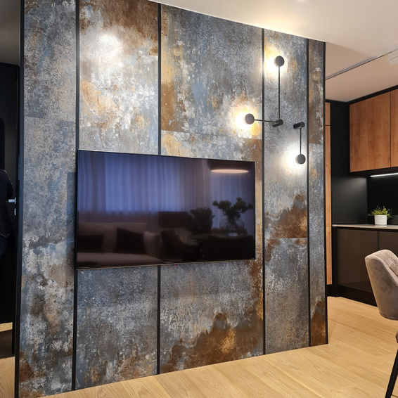 Płaskownik elastyczny samoprzylepny, Czarny połysk 10mm x 5000mm