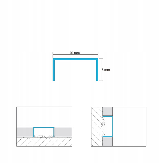 Listwa dekoracyjna EXCLUSIVE złota szczotkowana 20x2700mm