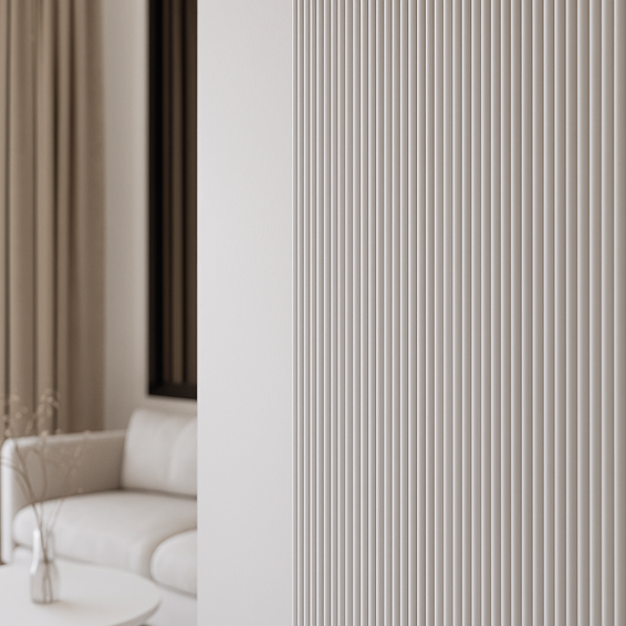 Zakończenie lewe paneli ściennych Lamele dekoracyjne EMMA 3,1cm x 270cm