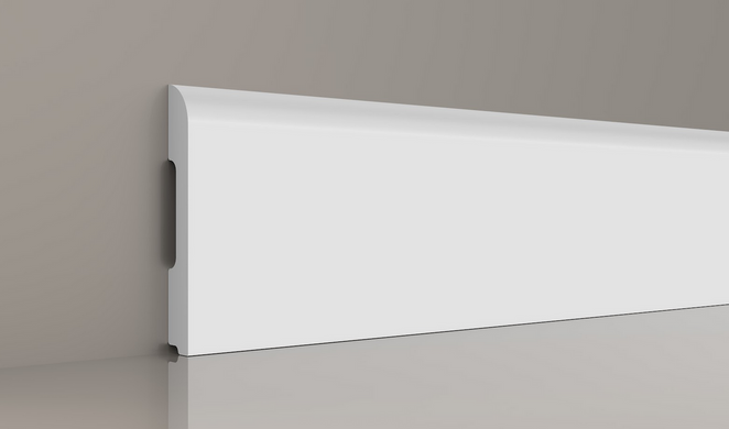 Listwa przypodłogowa dekoracyjna biała polistyrenowa 6,8cm x 200cm