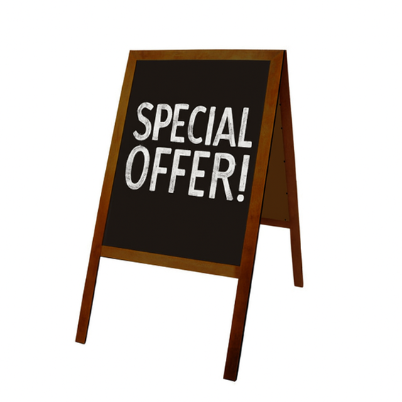 Potykacz kredowy w drewnianej ramie 50cm x 70cm