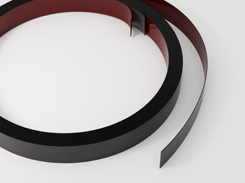 Płaskownik elastyczny samoprzylepny, Czarny szczotkowany 30mm x 5000mm