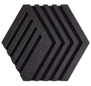 Panel filcowy HEX 3D BLACK 30cm x 26cm x 1,4cm