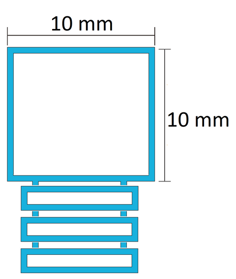 Narożnik wykończeniowy do listwy "P" Czarny mat 10mm x 10mm