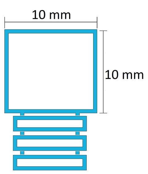 Narożnik wykończeniowy do listwy "P" Czarny połysk 10mm x 10mm