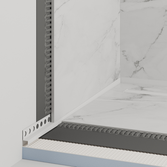 Listwa spadkowa przyścienna, Lewa biały mat 120cm