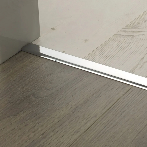 Listwa podłogowa mosiężna "T", chromowana 14mm x 900mm