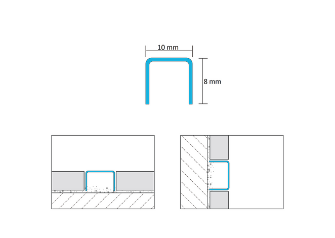 Listwa dekoracyjna standard, Czarny połysk 10mm x 2700mm