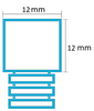 Narożnik wykończeniowy do listwy "P" Srebrny połysk 12mm x 12mm