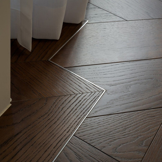 Listwa fugowa mosiężna "T" szczotkowana 5mm x 2700mm