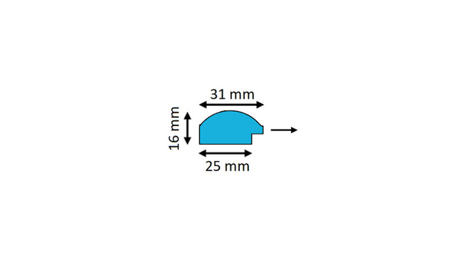 Zakończenie lewe paneli ściennych EMMA 3,1cm x 270cm