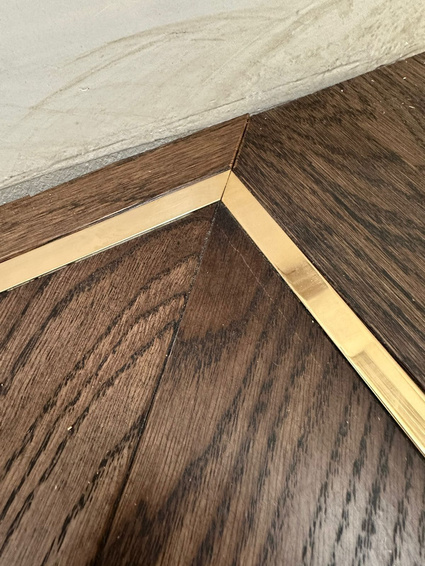 Listwa podłogowa mosiężna "T", polerowana 14mm x 900mm
