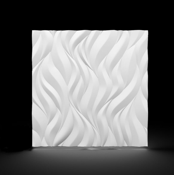 Panel ścienny 3D, Kaseton styropianowy 60cm x 60cm, Płomień