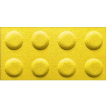 Panel filcowy BRICKS Żółty 30cm x 60cm