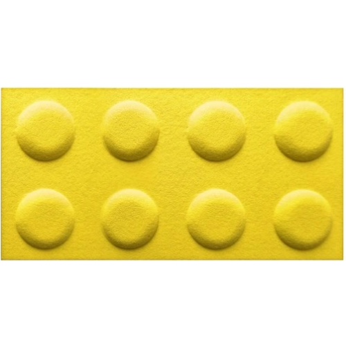 Panel filcowy BRICKS Żółty 30cm x 60cm