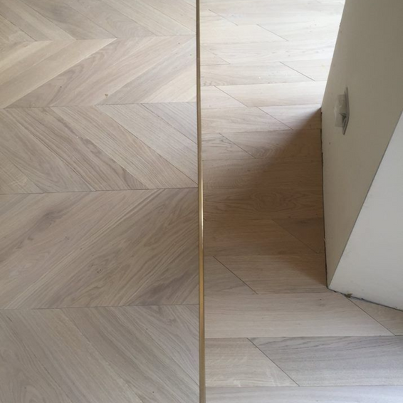Listwa podłogowa mosiężna "T" polerowana 14mm x 2700mm