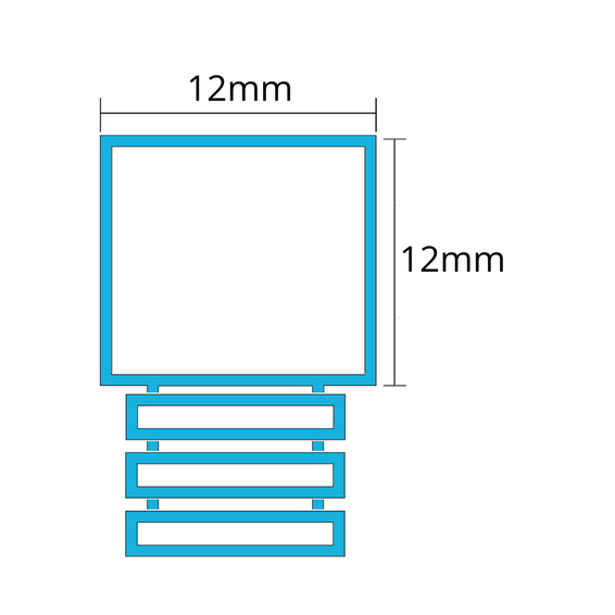 Narożnik wykończeniowy do listwy "P" Złoty połysk 12mm x 12mm
