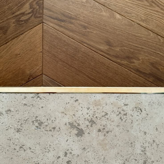 Listwa podłogowa mosiężna "T" polerowana 14mm x 2700mm