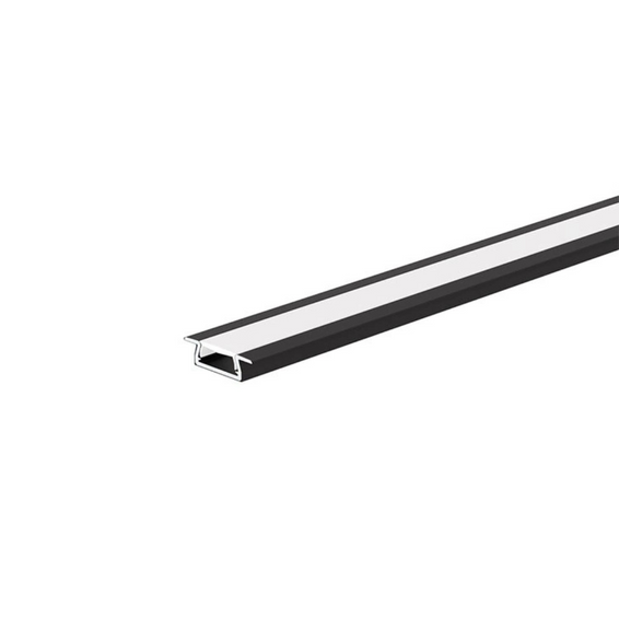 Profil aluminiowy wpustowy czarny LED NANO 6 / 22,2mm x 2700mm