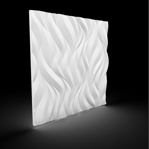 Panel ścienny 3D, Kaseton styropianowy 60cm x 60cm, Płomień