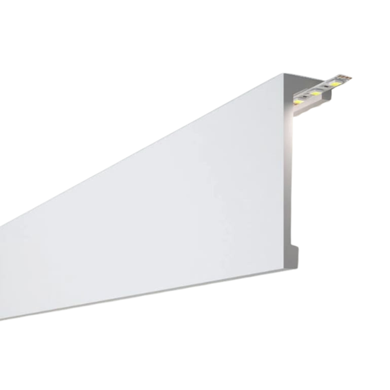 Listwa karniszowa, maskownica karnisza przysufitowa led 12cm x 4,1cm x 200cm