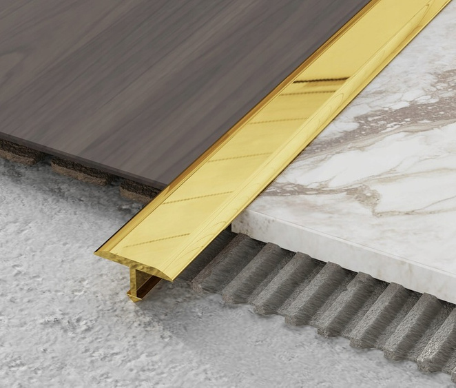 Listwa progowa mosiężna "T" polerowana 20mm x 900mm