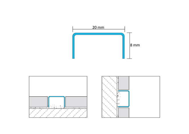 Listwa dekoracyjna standard, Srebrny połysk 20mm x 2700mm