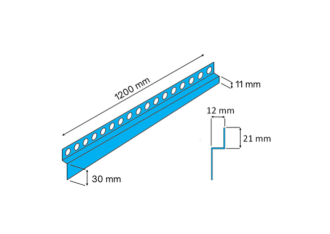 Listwa spadkowa przyścienna, Prawa czarny mat 120cm