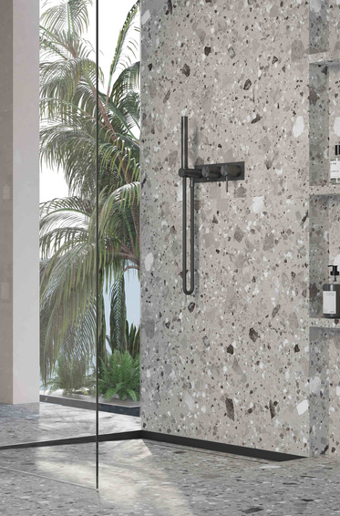 Listwa spadkowa przyścienna, Prawa gun metal szczotkowana 120cm