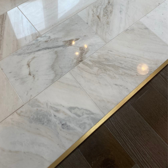 Listwa progowa mosiężna "T" polerowana 20mm x 900mm