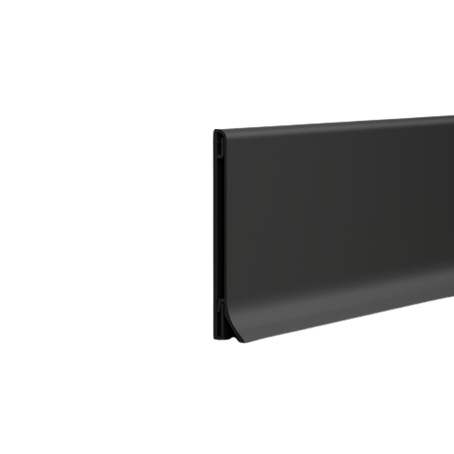 Zakończenie lewe do listwy przypodłogowej aluminiowej, czarne matowe 80mm