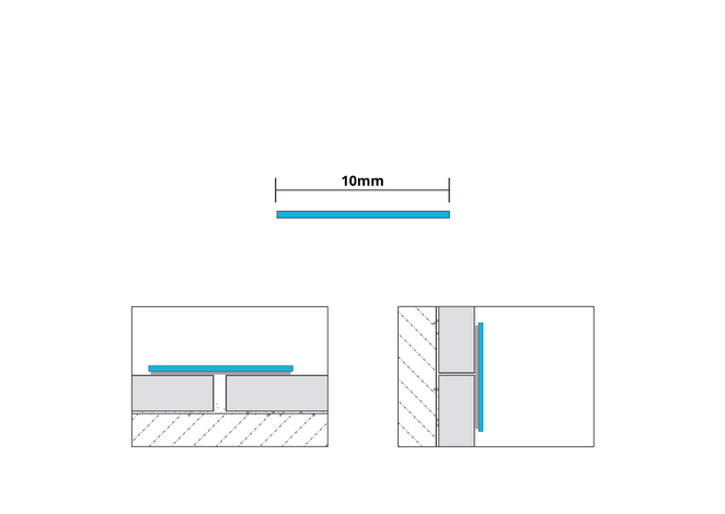 Płaskownik elastyczny samoprzylepny, Srebrny połysk 10mm x 5000mm