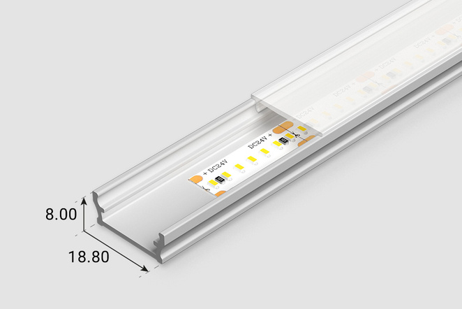 Profil aluminiowy LED NANO 3 / 20 x 2000mm