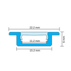 Klosz do profilu aluminiowego LED NANO 6 / 22,2mm x 2700mm