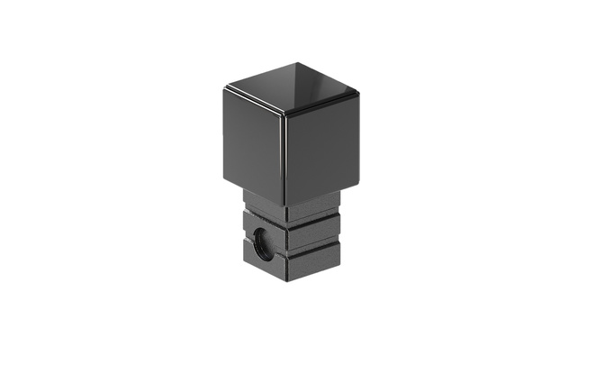 Narożnik wykończeniowy do listwy "P" Czarny połysk 10mm x 10mm