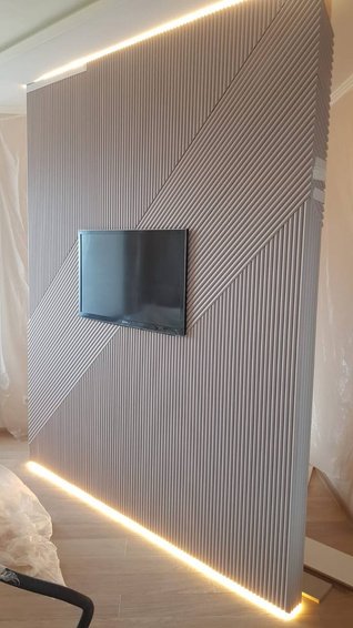 Zakończenie lewe paneli ściennych Lamele dekoracyjne EMMA 3,1cm x 270cm