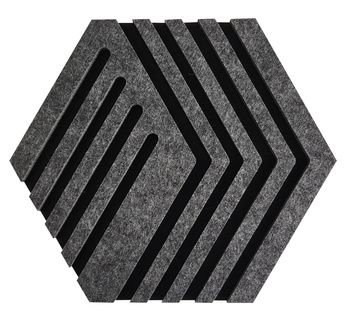 Panel filcowy HEX 3D GRAY 30cm x 26cm x 1,4cm