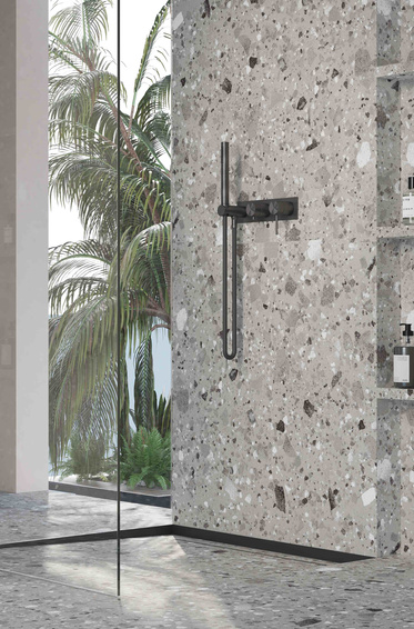 Listwa spadkowa krawędziowa, Prawa gun metal szczotkowana 180cm