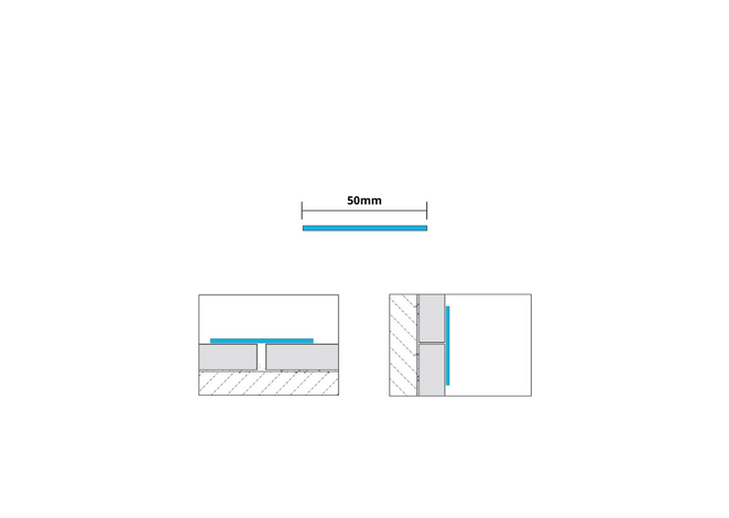 Płaskownik elastyczny samoprzylepny, Złoty połysk 50mm x 5000mm