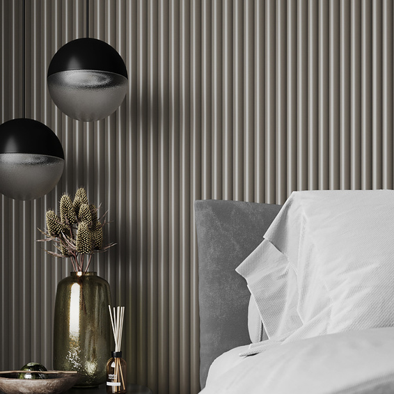 Zakończenie prawe paneli ściennych Lamele dekoracyjne EMMA 3,6 cm x 270cm