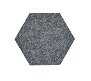 Panel filcowy SIMPLE HEXAGON szary 30cm x 26cm