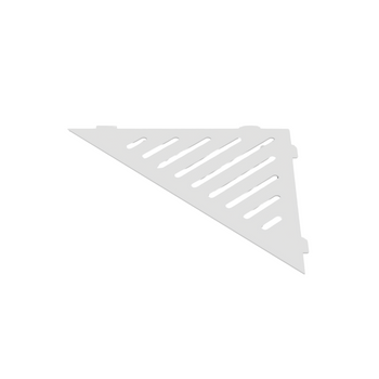 Narożna półka prysznicowa fugowa trójkąt, biała matowa