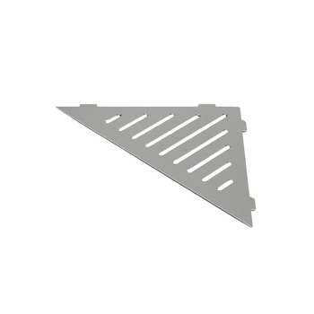 Narożna półka prysznicowa fugowa trójkąt, srebrna szczotkowana