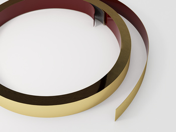 Płaskownik elastyczny samoprzylepny, Złoty połysk 50mm x 5000mm