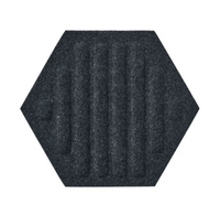 Panel filcowy HEXAGON STRIPES 3D grafitowy 30cm x 26cm
