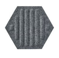 Panel filcowy HEXAGON STRIPES 3D Szary 30cm x 26cm