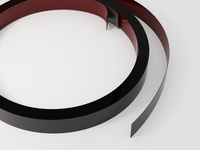 Płaskownik elastyczny samoprzylepny, Czarny połysk 10mm x 5000mm